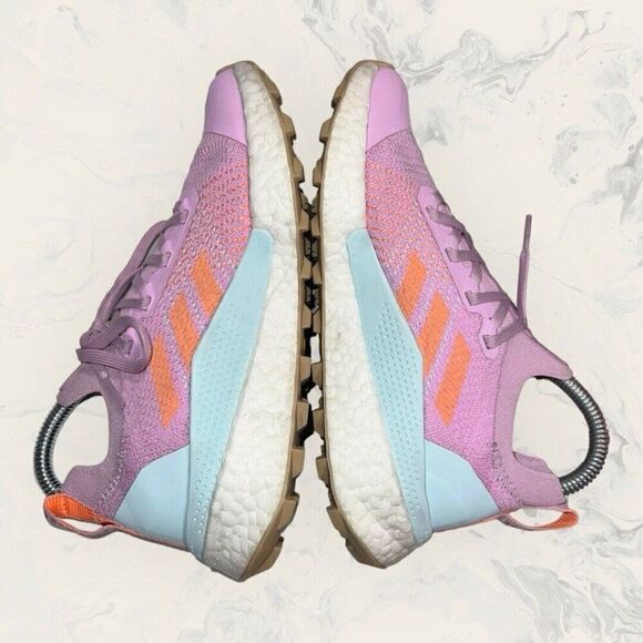Adidas Terrex Two Ultra Primeblue Bliss Lilac Almost Blue Shoes Womens Size 5 - Picture 4 of 8